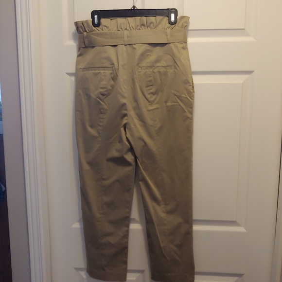 NWT ZARA Paperbag High Waisted Trouser Cropped Pants/Capris - Picture 2 of 6